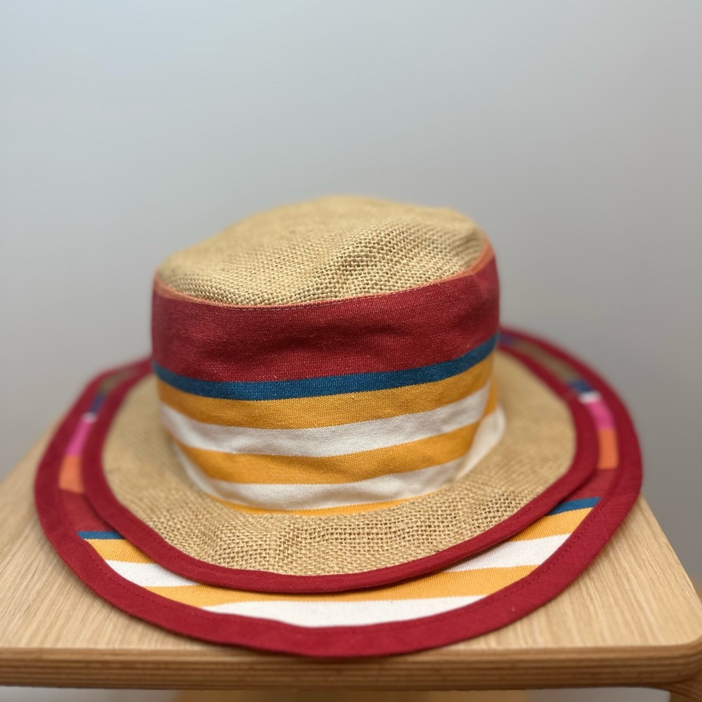 Lapi - Lapo Creation Pays Basque Children’s Hat Striped Canvas Burlap Sz XS
